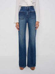 Alyssa Stretch High Rise Wide Leg Long Jeans