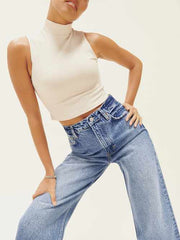 Wilder High Rise Wide Leg Cropped Jeans