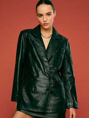 Veda Dalia Relaxed Leather Blazer