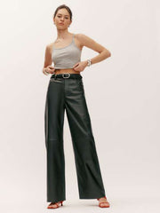 Veda Cary Wide Leg Leather Pant