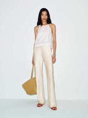 Gale Satin Mid Rise Bias Short Pant