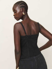 Coco Denim Bustier Top