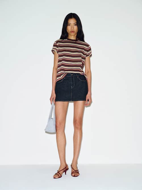 Hazel Low Rise Denim Mini Skirt