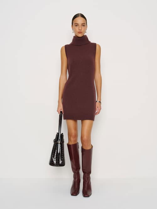 Holland Cashmere Turtleneck Sweater Dress
