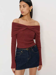 Florie Twist Front Sweater