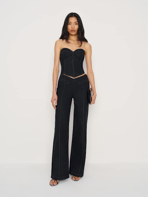 Arana Stretch Low Rise Trouser Wide Leg Jeans