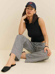 Olina Linen Cropped Pant