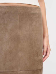 Veda Cole Low Waist Leather Maxi Skirt