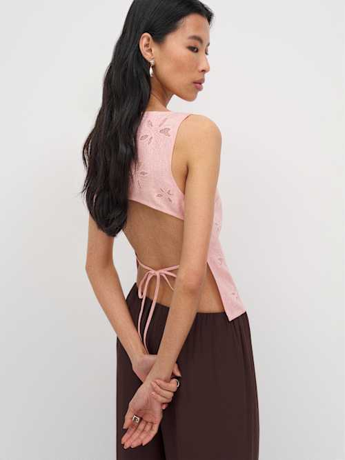 Evelina Linen Top