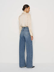 Cary High Rise Slouchy Wide Leg Long Jeans