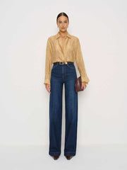 Bex Super Stretch High Rise Wide Leg Long Jeans
