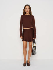Brandy Silk Skirt