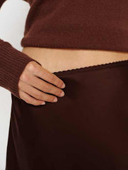 Brandy Silk Skirt