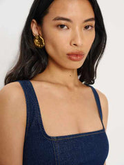 Gladys Super Stretch Denim Midi Dress