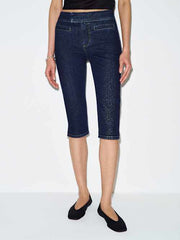 Zoee Stretch Mid Rise Capri Jeans
