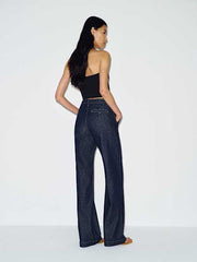 Graycen High Rise Denim Trouser Pant