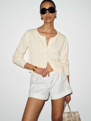 Clara Cotton Crew Cardigan
