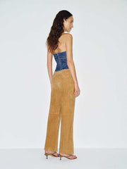 Randy Denim Halter Top