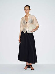 Petites Peony Linen Skirt