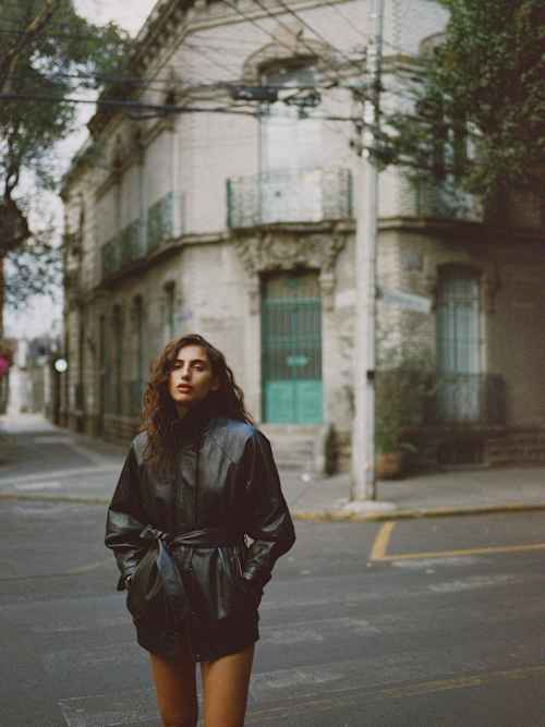 Veda Lennox Leather Oversized Bomber