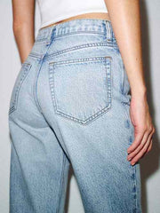 Leda Mid Rise Straight Jeans