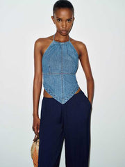 Dana Denim Halter Top