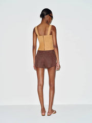 Clarence Suede Top