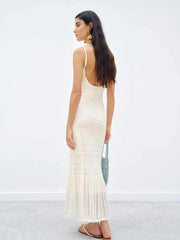 River Cotton Crochet Sweater Dress